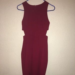 Burgundy midi forever21 dress